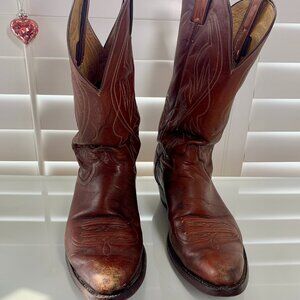Justin 2497 Deerlite Cognac Cowboy Boots 10.5D